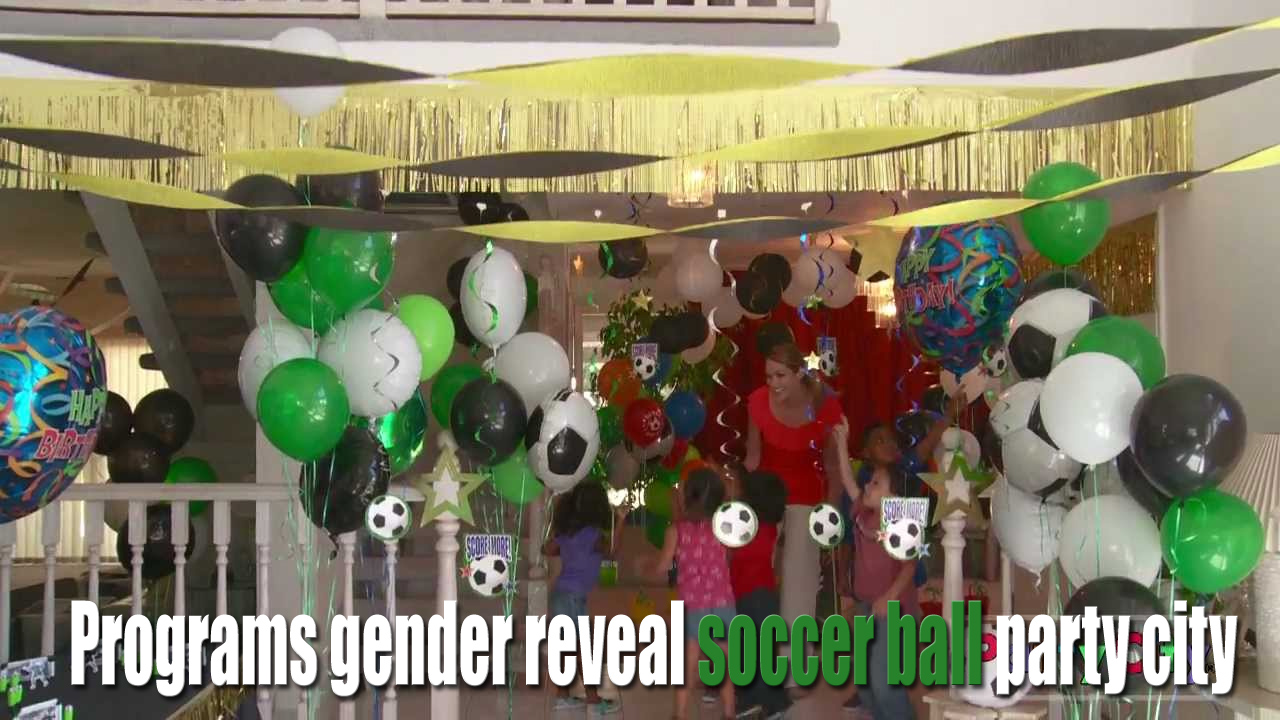 Programs gender reveal soccer ball party city