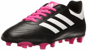 Adidas Little Ones Goletto VI J Firm Ground Soccer Cleats Black White Pink Youth