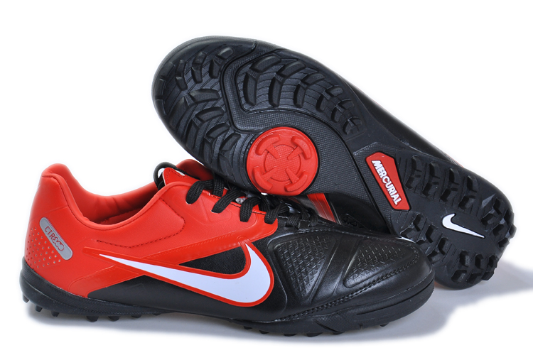 Indoor Soccer Footwear Black and Red Nike Soccer Cleats