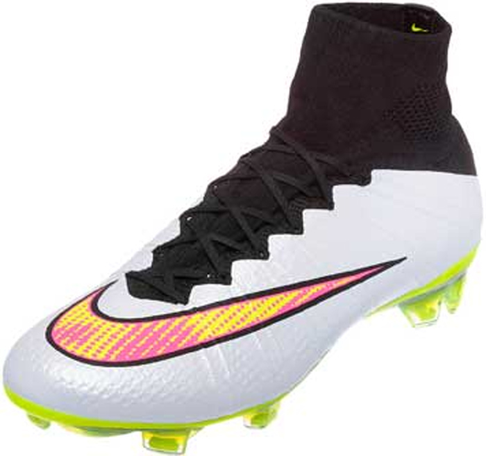 Shop Indoor Soccer Shoes & Cleats Nike Mercurial Vapor Superfly Indoor Soccer Shoes White Black